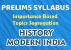 Pre - Syllabus - Importance Based - History-Modern India